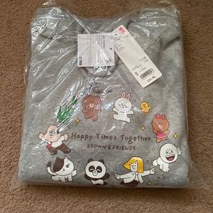 Line Friends X Uniqlo Collab Hoodie (NWT)